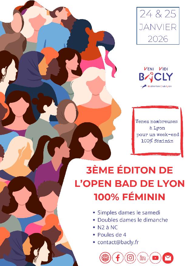 3ème édition de l’Open Bad de Lyon 100% Féminin